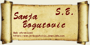 Sanja Bogutović vizit kartica